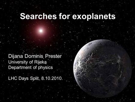 Searches for exoplanets