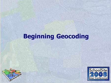 Beginning Geocoding. Getting Started Understanding the theory Create Address Locator Geocode Introduction to more advanced methods.
