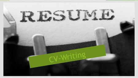 CV-Writing. Difference between Resume and CV(Curriculum-Vitae)  A resume is a one or two page summary of your skills, experience and education.  Resume.