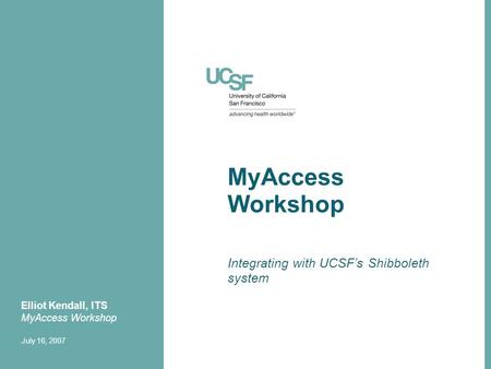 Integrating with UCSF’s Shibboleth system
