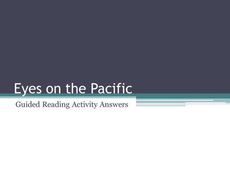 Guided Reading Activity Answers