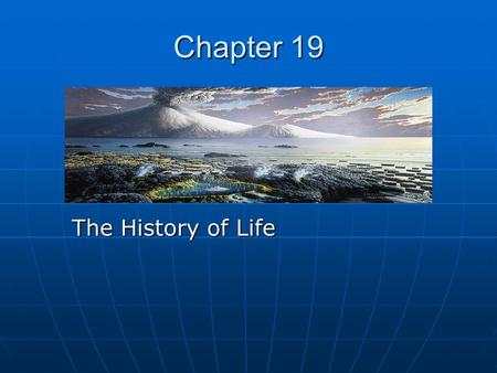 Chapter 19 The History of Life.