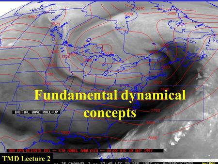 TMD Lecture 2 Fundamental dynamical concepts. m Dynamics Thermodynamics Newton’s second law F x Concerned with changes in the internal energy and state.