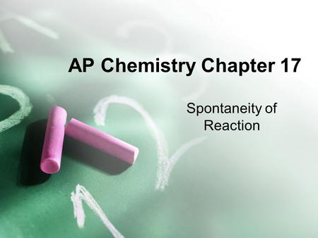 AP Chemistry Chapter 17 Spontaneity of Reaction Spontaneous reactions What does that mean? Some occur without any “help” Others require some “help” No.