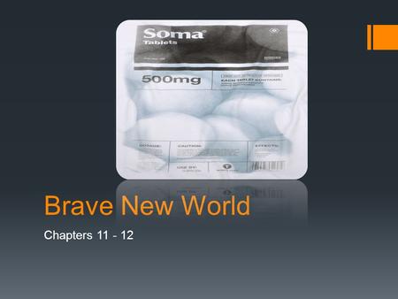 Brave New World Chapters 11 - 12. Poor DHC!  He resigns in shame.  We also experience the irony of Linda’s name and of her desire to return to the World.