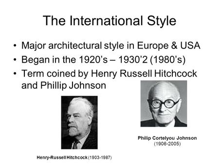 The International Style