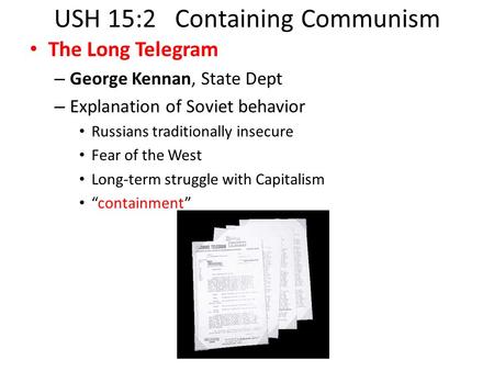 USH 15:2 Containing Communism