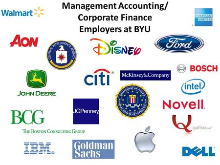 Management Accounting/ Corporate Finance Employers at BYU.