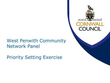West Penwith Community Network Panel Priority Setting Exercise.