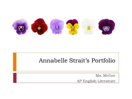 Annabelle Strait’s Portfolio