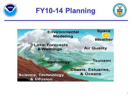 1 FY10-14 Planning. 2 Vision for 2015 NOAA is closer to its customers and better able to respond to severe events. NOAA information is routinely incorporated.