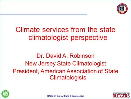 Climate services from the state climatologist perspective