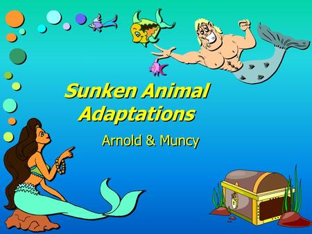 Sunken Animal Adaptations Arnold & Muncy Level One >>>> >>>> 