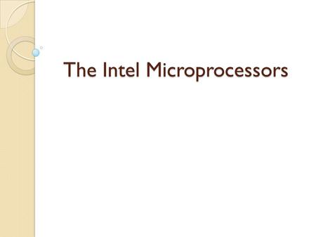 The Intel Microprocessors. Real Mode Memory Addressing Real mode, also called real address mode, is an operating mode of 80286 and later x86-compatible.