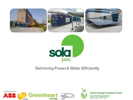 Delivering Power & Water Efficiently