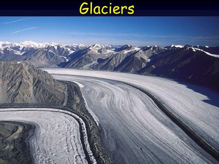 Glaciers. Astronomical Control of Solar Radiation Earth's present-day orbit around the Sun Earth's present-day orbit around the Sun  Not permanent 