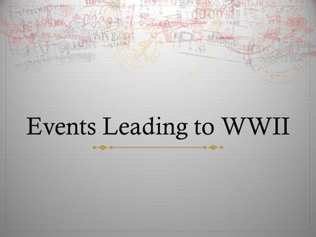 Events Leading to WWII. Fascist Empires Grow  Since the League failed to stop Japan – other countries tried to build an empire too!  Mussolini attacked.
