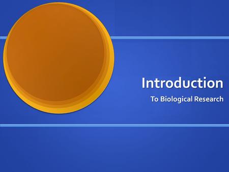 Introduction To Biological Research. Step-by-step analysis of biological data The statistical analysis of a biological experiment may be broken down into.