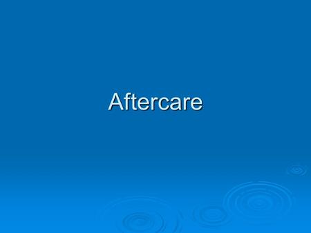 Aftercare. Canine’s Definition  “any postdeath or postfuneral program of survivor rehabilitation designed to help the individual through the grief process.