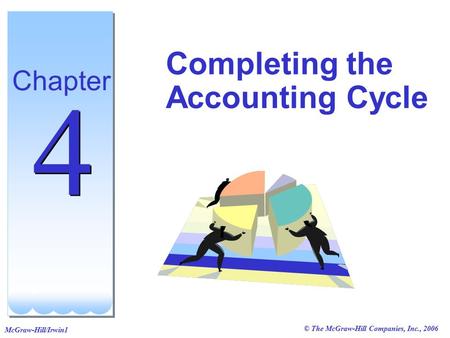 © The McGraw-Hill Companies, Inc., 2006 McGraw-Hill/Irwin1 Completing the Accounting Cycle Chapter 4 4.