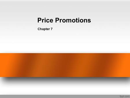 Price Promotions Chapter 7.