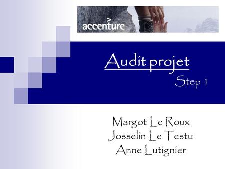 Audit projet Ste p 1 Margot Le Roux Josselin Le Testu Anne Lutignier.