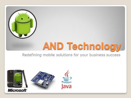 AND Technology Redefining mobile solutions for your business success.