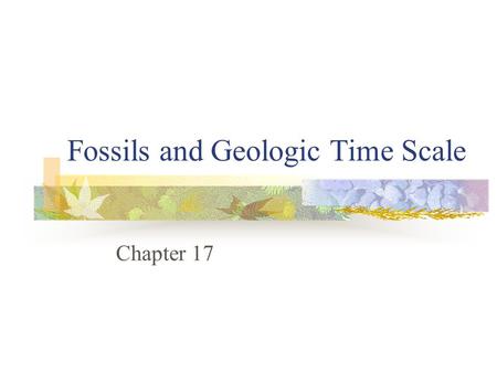 Fossils and Geologic Time Scale Chapter 17. What’s It All About Essential Question: Can relative dating and relative frequency be a trusted thing? Objectives: