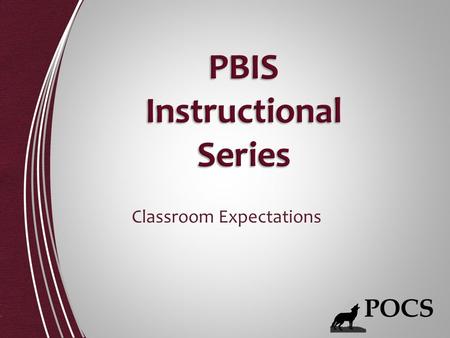 PBIS Instructional Series
