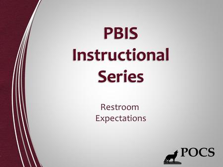 PBIS Instructional Series