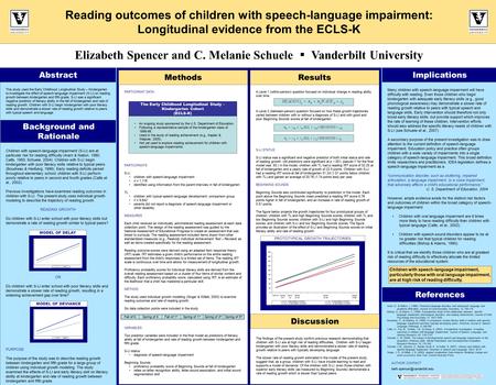 Many children with speech-language impairment will have difficulty with reading. Even those children who begin kindergarten with adequate early literacy.