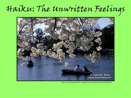 Haiku: The Unwritten Feelings