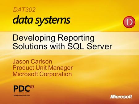 Developing Reporting Solutions with SQL Server
