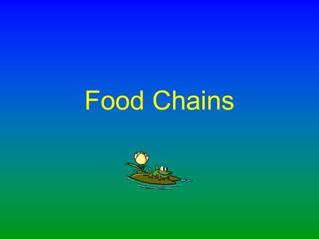 Food Chains A food chain tells us what is eaten by what in an ecosystem.