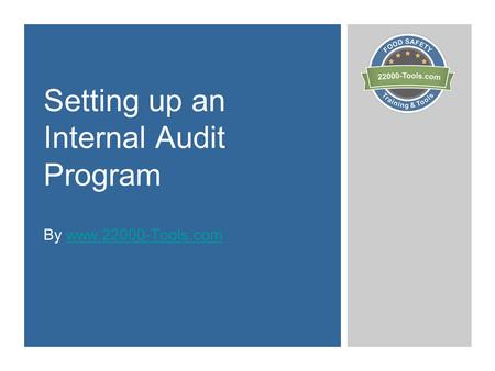 Setting up an Internal Audit Program By www.22000-Tools.comwww.22000-Tools.com.