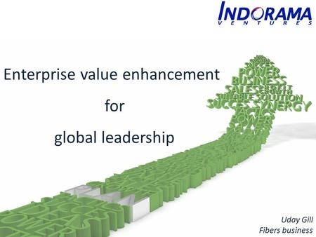 Enterprise value enhancement for global leadership Uday Gill Fibers business.