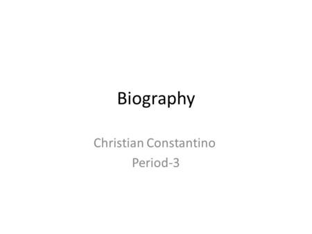 Biography Christian Constantino Period-3. Queen Liliuokalani.
