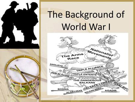 The Background of World War I. M.A.I.N. M= Militarism government policy of investing in military, strengthening armed forces, and pursuit of military.