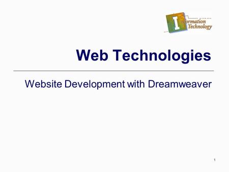 Website Development with Dreamweaver