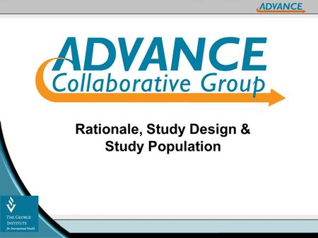 Rationale, Study Design & Study Population