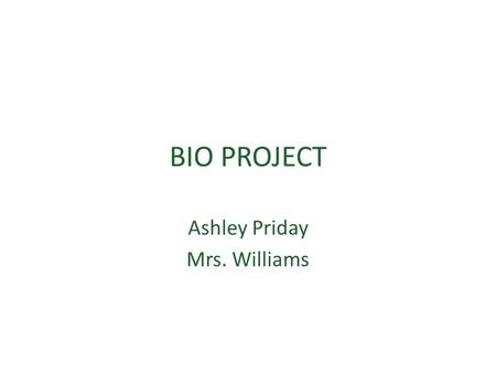 Ashley Priday Mrs. Williams
