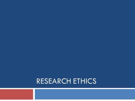 RESEARCH ETHICS. Overview  Ethics vs. Moral  Historical examples of ethical issues  Efforts to address ethical issues  APA  IRB  Real-world discussion.