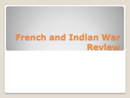 French and Indian War Review. Militia A group of civilians trained to fight in emergencies is called.
