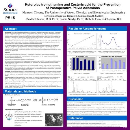 July 2009 Ketorolac tromethamine and Zosteric acid for the Prevention of Postoperative Pelvic Adhesions Abstract Introduction: Following pelvic and abdominal.