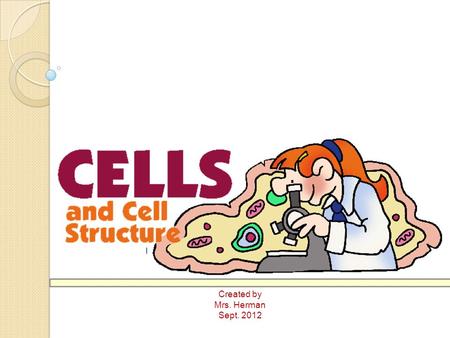 Created by Mrs. Herman Sept. 2012. Cell Theory All living things are made of one or more cells The cell is the smallest unit of life All new cells come.