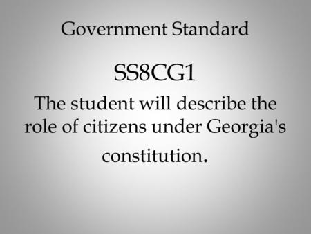 SS8CG1 Government Standard