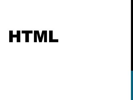 HTML. WHAT IS HTML HTML stands for Hyper Text Markup Language HTML is not a programming language, it is a markup language A markup language is a set of.