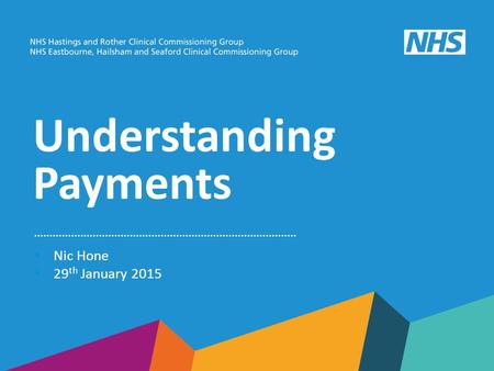 Understanding Payments Nic Hone 29 th January 2015.