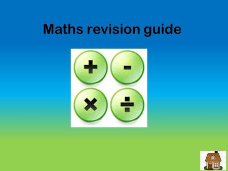 Maths revision guide.
