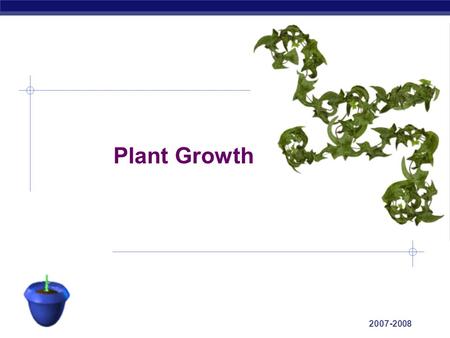 AP Biology 2007-2008 Plant Growth AP Biology Growth in Animals  Animals grow throughout the whole organism  many regions & tissues at different rates.